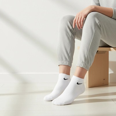 NIKE SOCKEN 3 PAAR PACKUNG - LEICHT CREW KNÖCHEL HERREN DAMEN SPORT UK