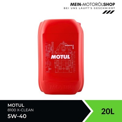 Motul 8100 X-clean 5W-40 MB 229.51 VW Renault API SN Motoröl 20 Liter
