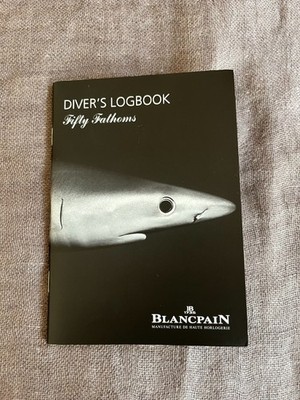 Blancpain Fifty Fathoms Diver s Logbook 2008 Blue in Profile Dive Log Book  #02