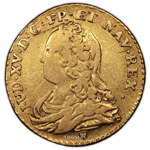 Monnaie - France Louis XV 1/2 Louis d'or aux lunettes - 1726 Poitiers- 20172 ex. - Bild 1 von 2
