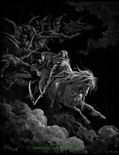 Death on the Pale Horse 8.5x11" Photo Print Gustave Doré Book of Revelatons Art