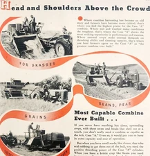 1947 Case Combine Farm Tractors Advertisement Agriculture Farming DWNN21