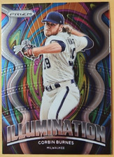 2022 Prizm Corbin Burnes Illumination #IL-4 Milwaukee Brewers Baseball Card