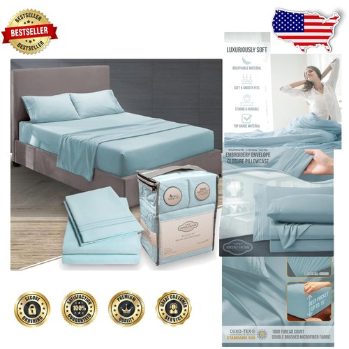 Weiche Mikrofaser Twin Bettwäsche Set - Hypoallergene Kühllaken mit sicherem Sitz