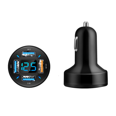 QC3.0 Car Charger 4 USB Ports Adapter Fast Charging For Apple iPhone Samsung