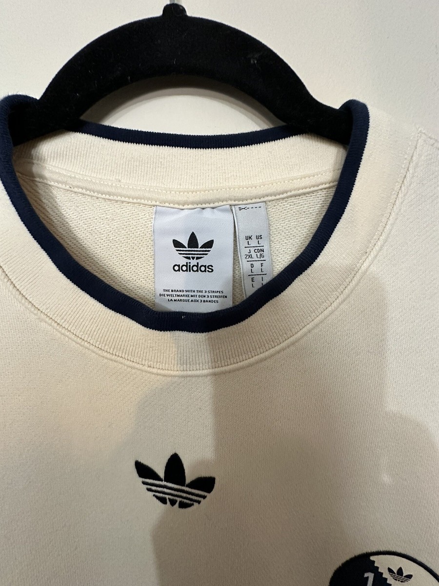 adidas Tokyo French Terry Crew Sweatshirt L Cream / Navy adidas Tokyo French Terry Crew Sweatshirt L Cream / Navy
