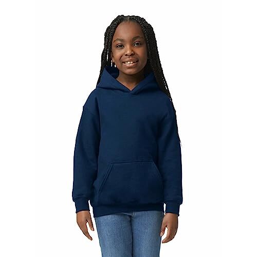 Youth Hoodie Sweatshirt, Style G18500B Large Navy - Picture 2 of 7