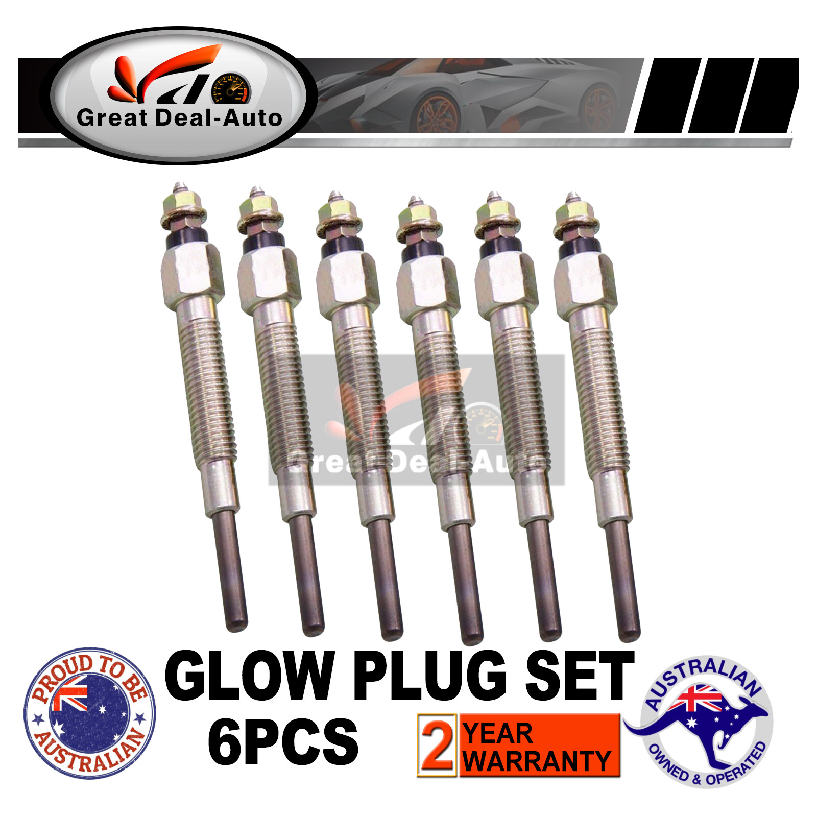 12V Glow Plugs Set For Nissan Navara D21 2.7 Diesel 8897 Patrol GQ