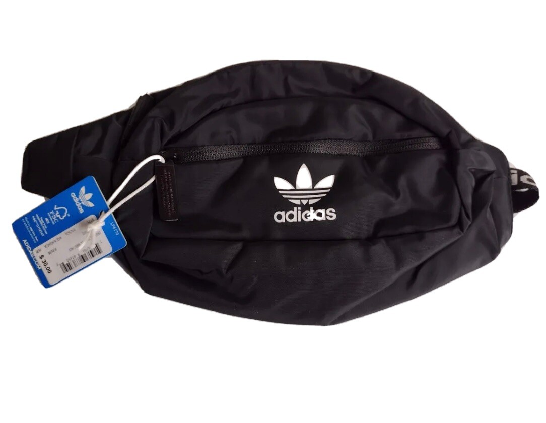 Adidas Originals National Waist Bag Fanny Pack Black/White Men's Women's  Travel