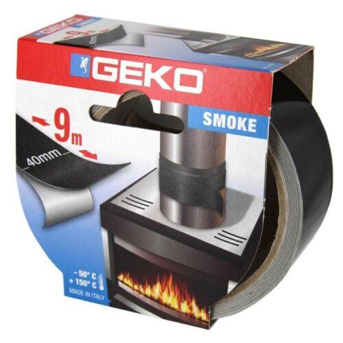 Nastro alluminio adesivo nero mt 9x40 mm tubi stufe camini per alte temperature