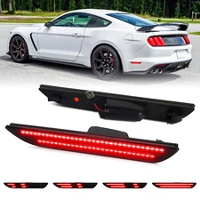 For 2015-2023 Ford Mustang 2PCS Dynamic Rear Bumper LED Side Marker Lights Lamps