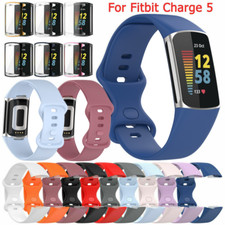 For Fitbit Charge 5 Wrist Band Silicone Sport Fitness Replacement Strap TPU Case