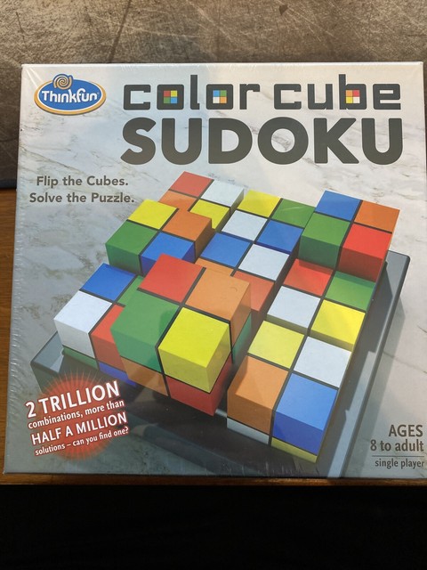 ThinkFun Color Cube Sudoku Puzzle Game single Player Ages 8 To Adult 