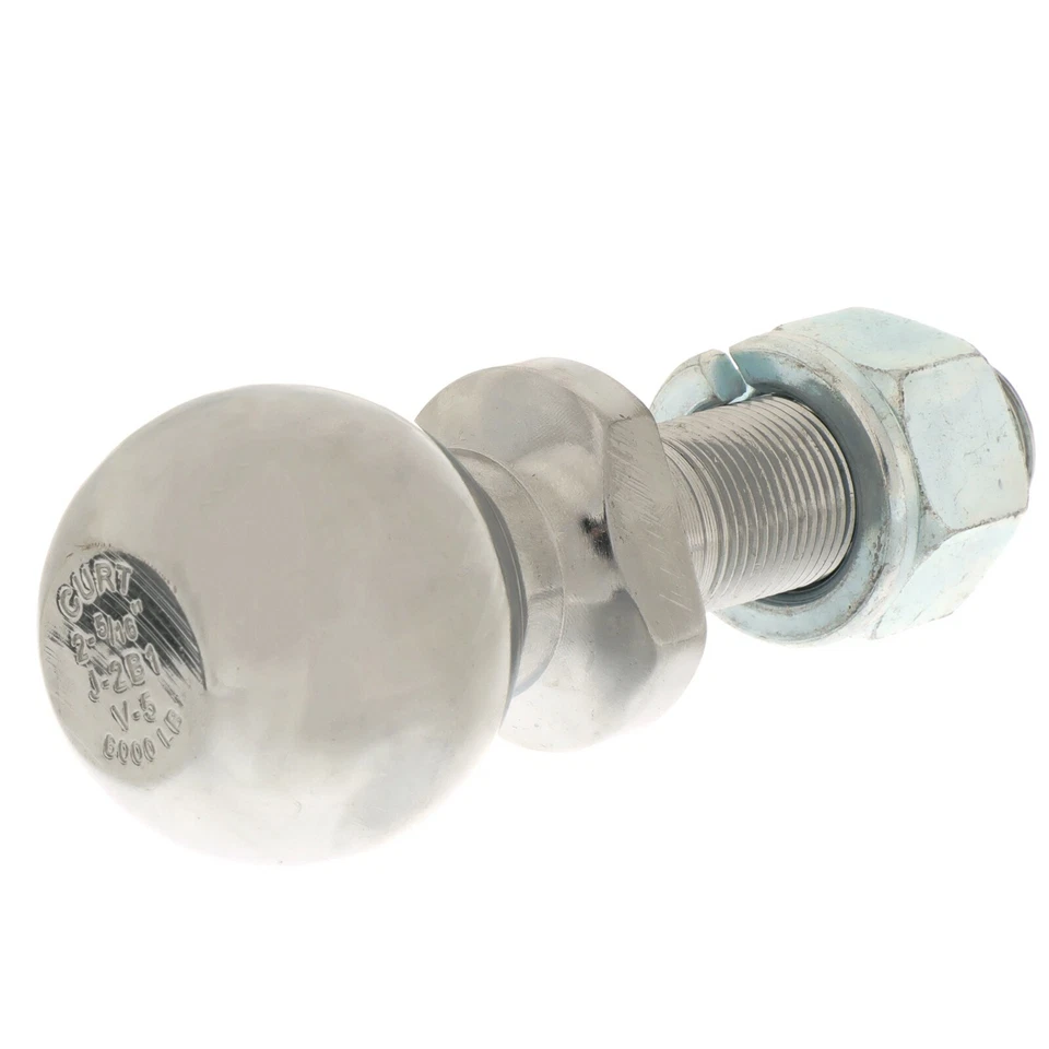 OEM 2-5/16" Trailer Hitch Ball Chrome 1" x 2-3/4" Shank 6000lb Max Load 19245476 - Image 2 of 4