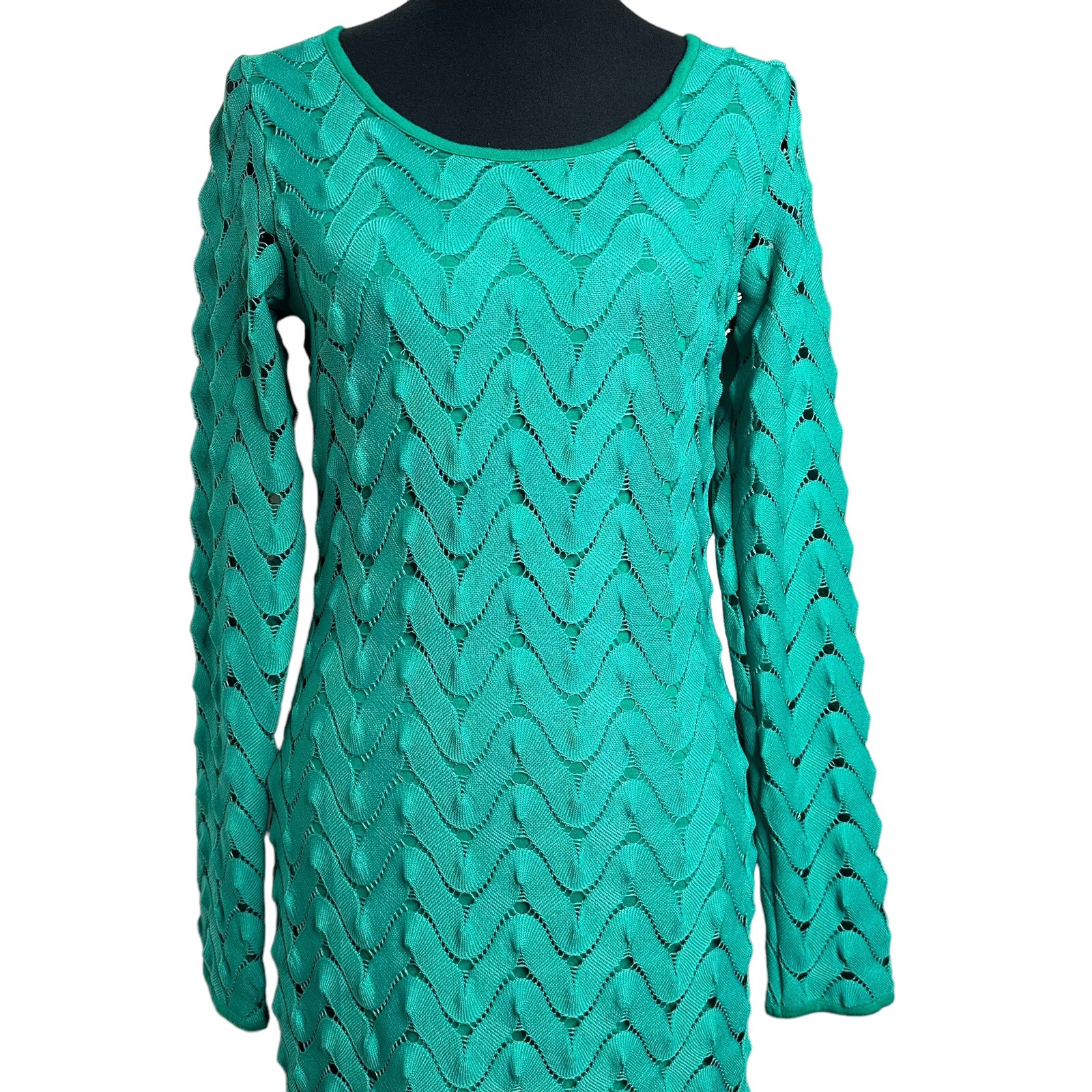 Free People Sz L Wild Thing Open Back Knit Long Sleeve Mini Dress