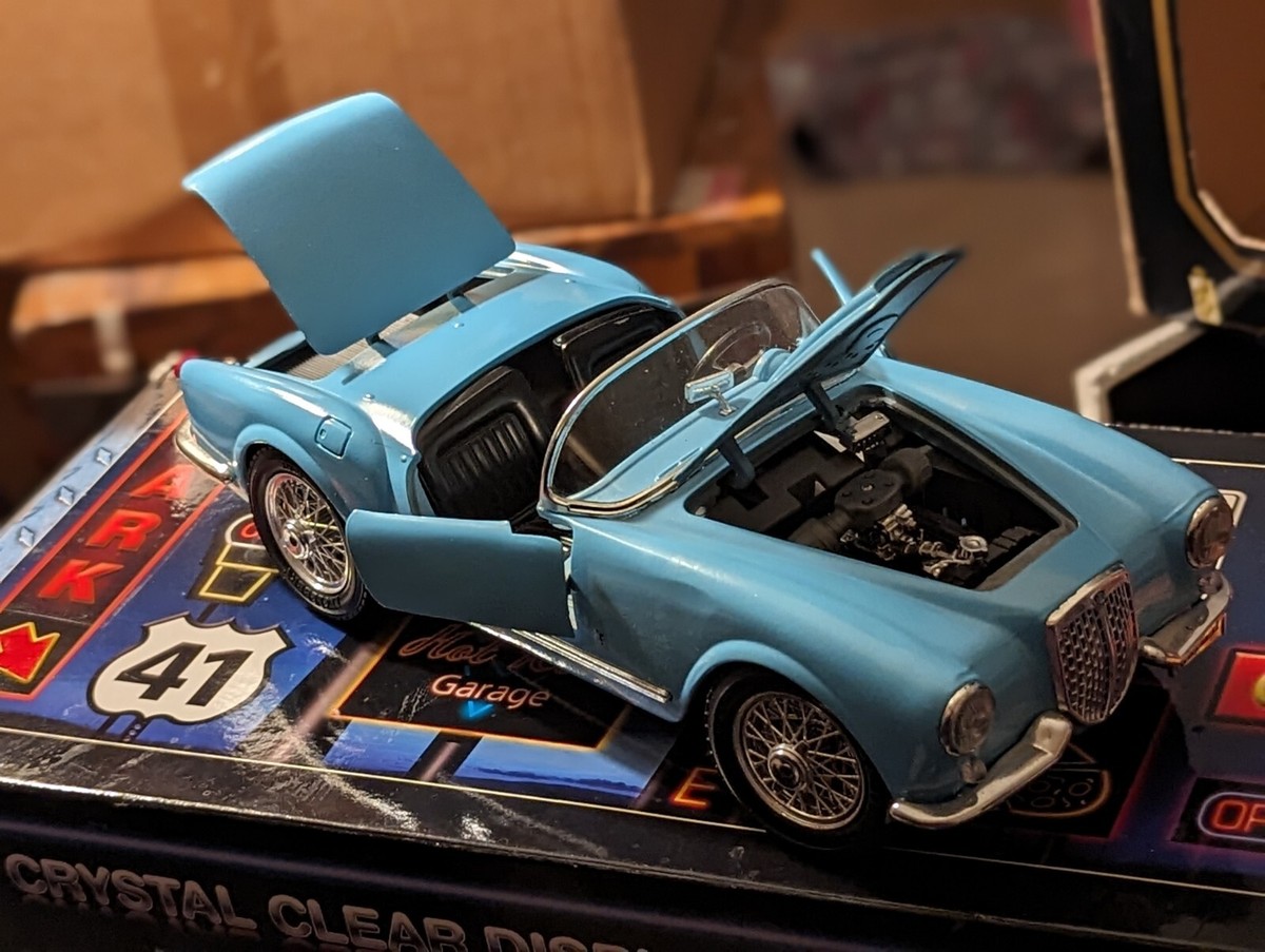 SLEEK DESIGN LANCIA AURELIA B24 SPIDER 1955 BBURAGO SKY BLUE PARTY TAIL  LIGHTS