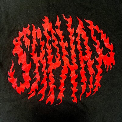Sapnap Merch Flame Graphic Black T-Shirt Size S