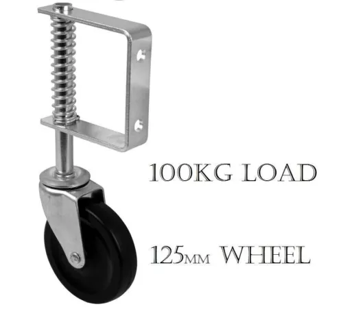 Gate wheel s for Metal or Timber Gates spare part rubber wheel 125mm hard castor - Picture 1 of 7