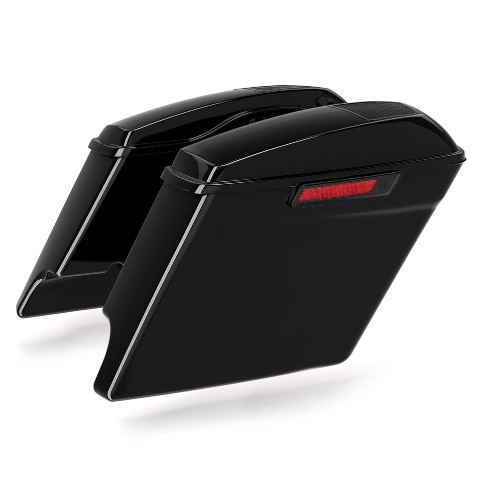 Black 5" Saddlebags 6" x 9"Speaker Cutout For Harley Electra Street Glide 14-24 - Image 3 of 4