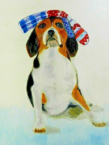 M.JANE DOYLE SIGNED ORIGINAL ART OIL/CANVAS PAINTING "SONNY"(PORTRAIT~DOG)FRAME - Picture 3 of 6