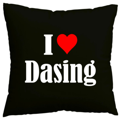 Kissenbezug I Love Dasing Ich liebe Dasing Schwarz 143417