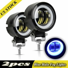3 Led Halo Light Bar Spot Work Pods Fog Driving Lamp Angle Eyes Offroad Atv Suv