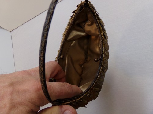 Bolso de mano vintage de metal lentejuelas art deco - Imagen 5 de 10