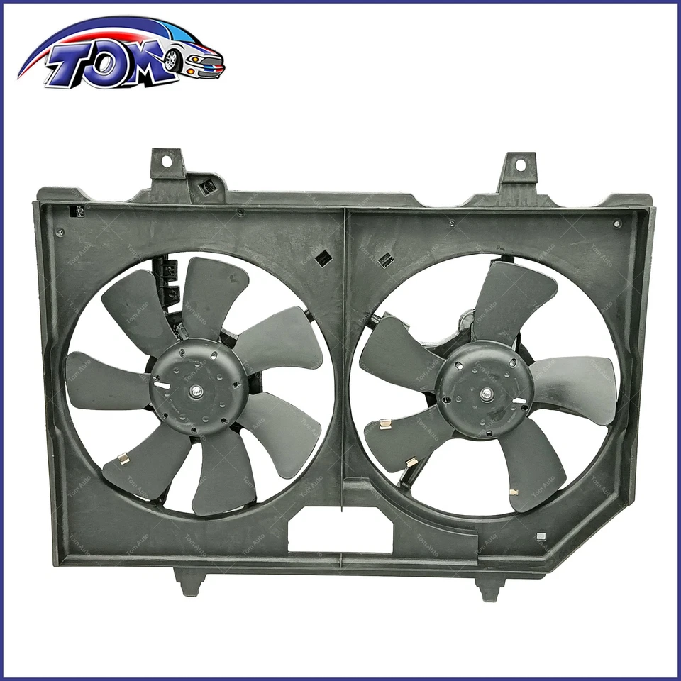 New Dual Radiator Cooling Fan with Shroud Assembly for Nissan X-Trail 04-13 2.5L - Image 3 of 4