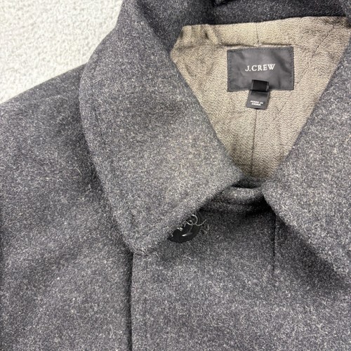 J Crew Dock Pea Coat Mens Medium Gray Wool 3M Thinsulate Pockets Insulated READ - Picture 23 of 23