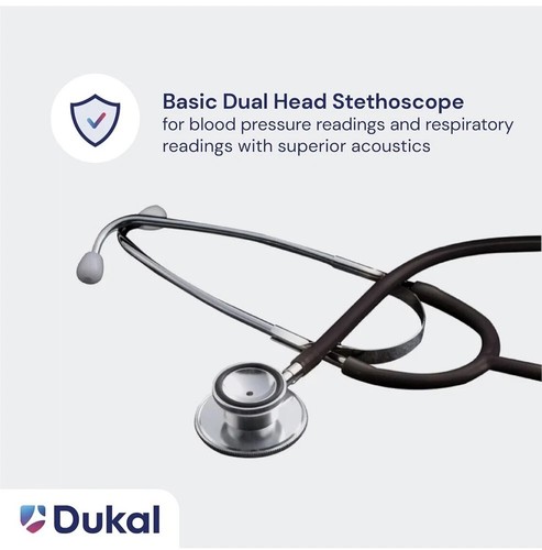 Dukal TEC 1211 Tech-Med Bowles Stethoscope, 22" Size, Black - Picture 2 of 6