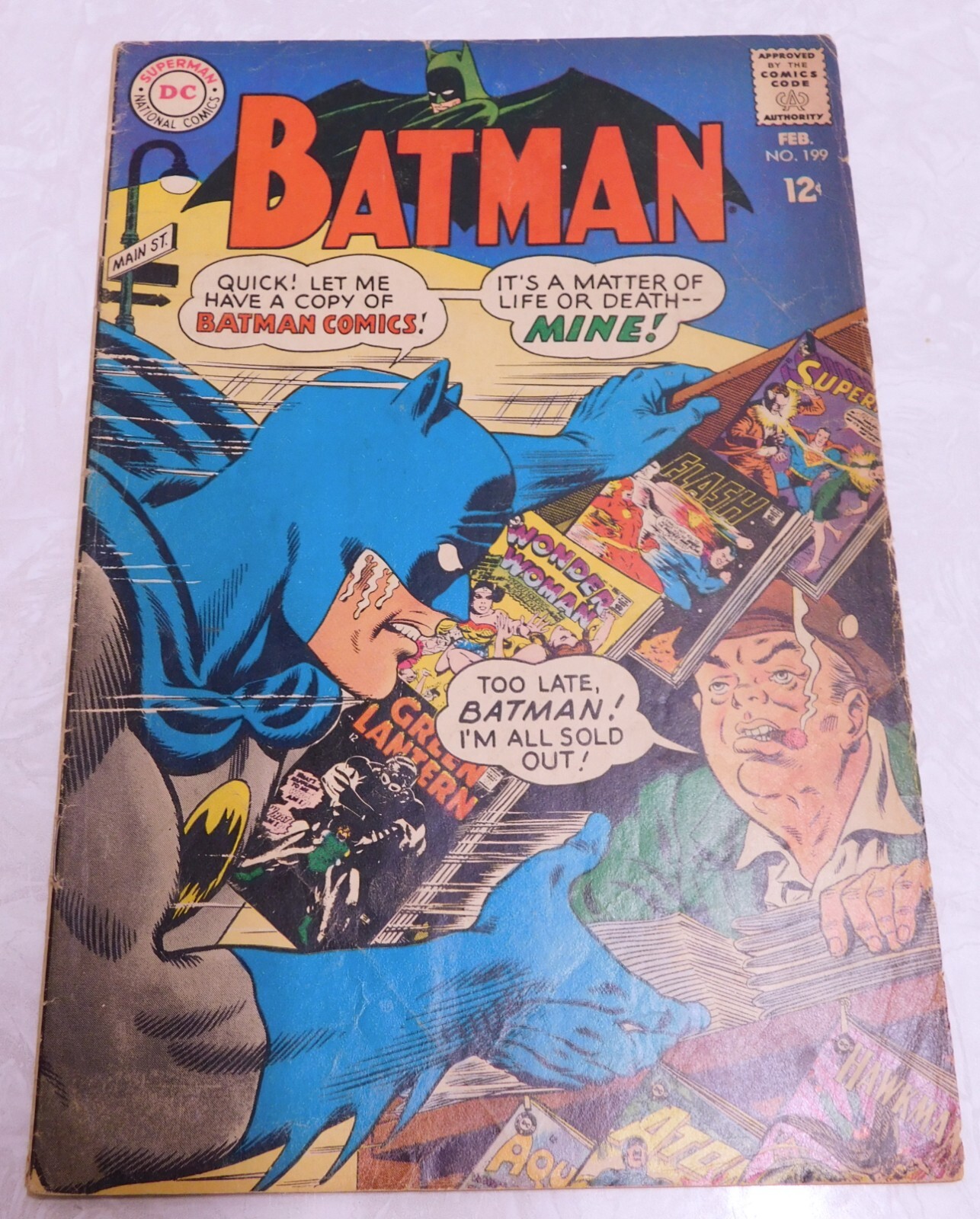 Batman #199 DC Comics Feb. 1968 VG/VG+