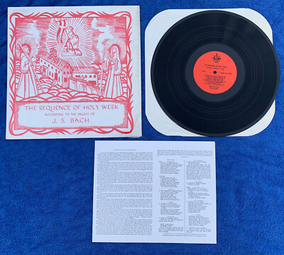 The Sequence Of Holy Week According to JS Bach - Vinyl LP - NM/Mint! Easter Week