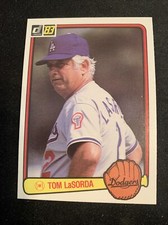 1983 Donruss Baseball Card #136 Tom Lasorda Los Angeles Dodgers NmMt Free Ship!