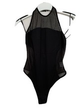 Womens Bodysuit Size 8 Black Halter Neck Sleeveless NEW RRP 22.00 by NaaNaa
