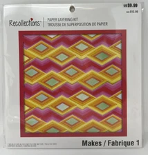 Recollections Paper Layering Kit For Paper Making Crafting CHEVRON GEOMETRIC 