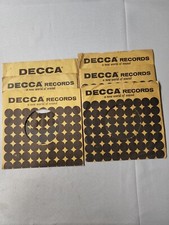 45 RPM 7" RECORD SLEEVES CO. SLEEVE 6 PACK SEE PHOTOS - Decca SLV9