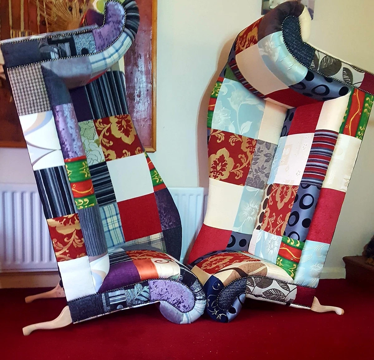 Patchwork chaise sale lounge