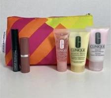 Donald X Clinique 6pc Skincare Makeup Travel Gift Set Bare Pop Moisture Surge