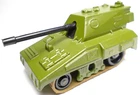 MATCHBOX LESNEY ROLAMATICS MBX N° 70 S.P. GUN GREEN DIECAST 2 5/8" GUNNER TANK