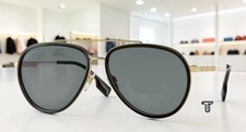 BURBERRY BE3125 101781 Oliver Gold Dark Grey Polarized 59 mm Men's Sunglasses