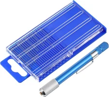 21 PCS Metric Mini Micro Drill Bit Set, Carburetor Jet Drill Bits Pin Vise Set