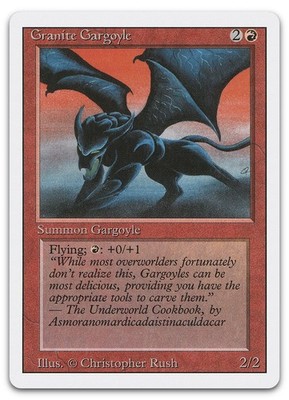 Granite Gargoyle (LP) Revised Edition 3ED Magic MTG