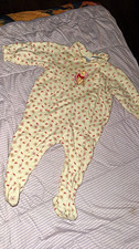 Y2K Disney Baby Winnie the Pooh Footed Floral Cotton Sleeper One-Piece 6-9M
