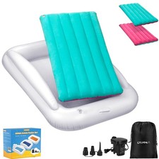 Inflatable Toddler Travel Bed, Portable Toddler Bed  Kids Air Mattress with ...