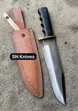 Custom Handmade D2 Steel Hunting Bowie Knife Micarta Handle With Sheath