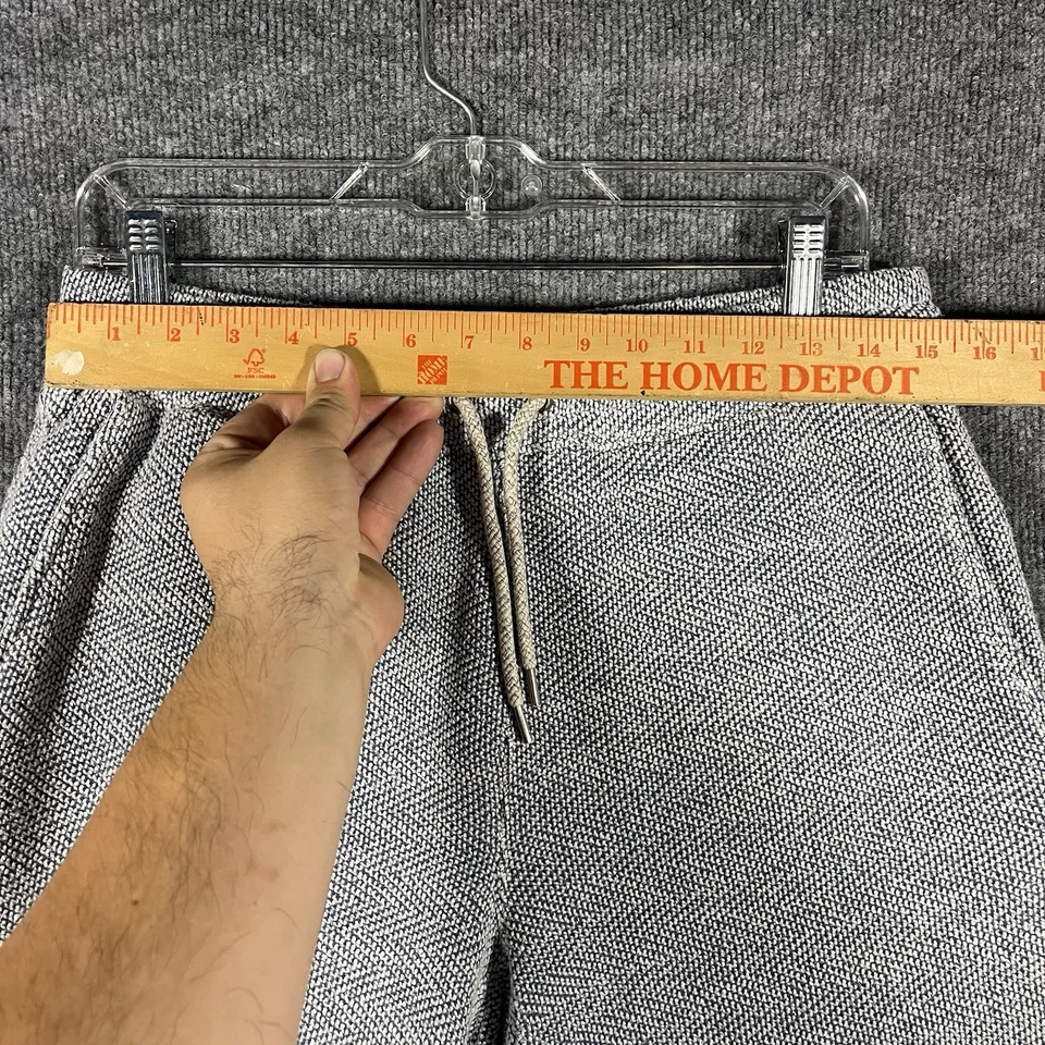 Pantalones Cortos Faherty Para Hombre Medianos Gris Blanco Espiga Tejido Cordón Salón Informal Foto 2 de 4