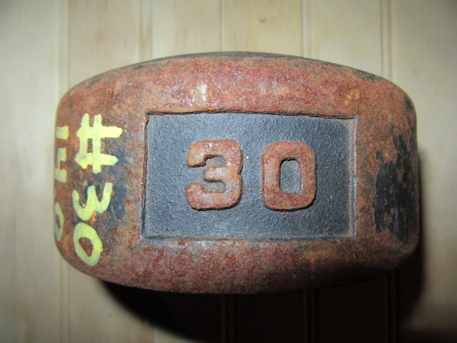 YORK Legacy Half 30 Pound Blob Grip Number Side 1st Generation