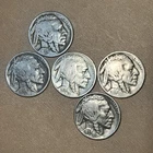 BUFFALO INDIAN Head Nickel FULL DATES  All Different  3 Mints  3 Years  Lot of 5