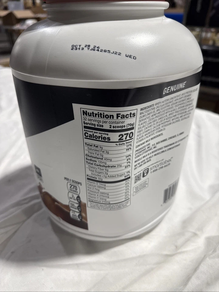 Proteína en polvo genuina Muscle Milk, chocolate 4,94 lb. Precintado, 28/10/26 Foto 2 de 4