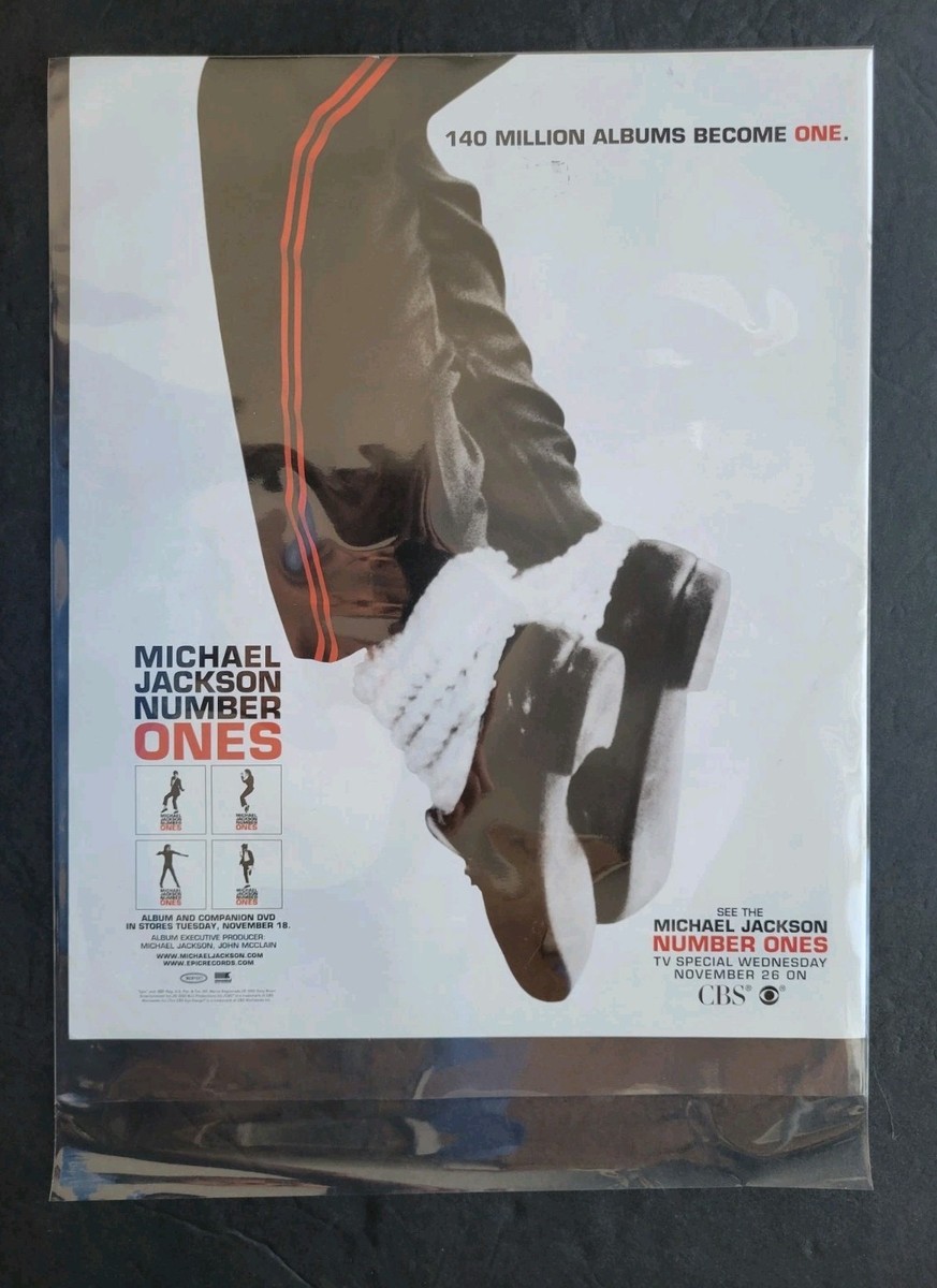 Michael Jackson Number Ones 販促 紙袋 非売品 Michael Jackson Number Ones Album & CBS TV Special Promo Print